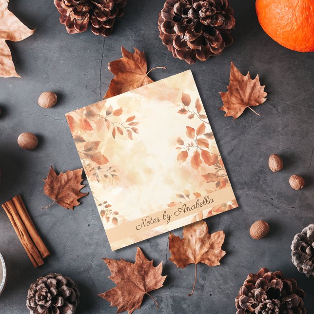 Boho maple orange Autumn leaves custom Notepad (Boho maple orange Autumn leaves custom Notepad)
