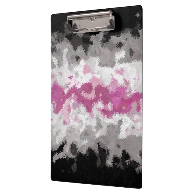 Boho Marbled Abstract Librafeminine Pride Flag Clipboard (Left)
