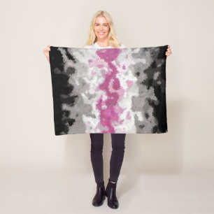 Boho Marbled Abstract Librafeminine Pride Flag Fleece Blanket