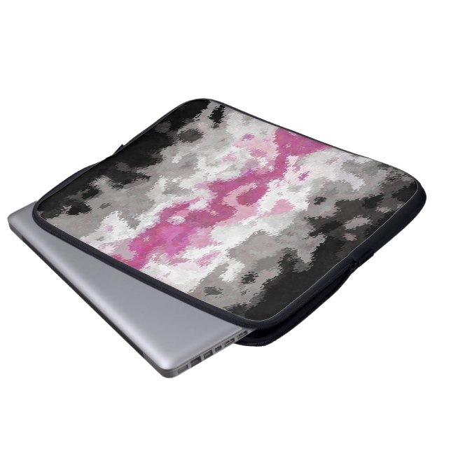 Boho Marbled Abstract Librafeminine Pride Flag Laptop Sleeve (Front Bottom)