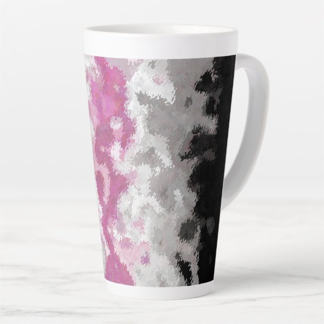 Boho Marbled Abstract Librafeminine Pride Flag Latte Mug (Right Angle)