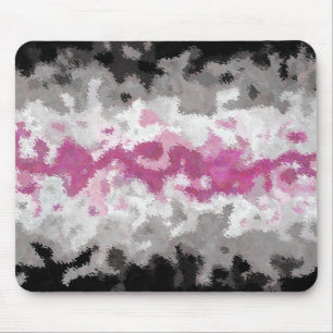 Boho Marbled Abstract Librafeminine Pride Flag Mouse Pad