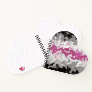 Boho Marbled Abstract Librafeminine Pride Flag Notebook
