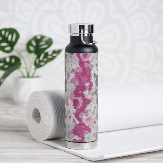 Boho Marbled Abstract Librafeminine Pride Flag Water Bottle (Yoga)