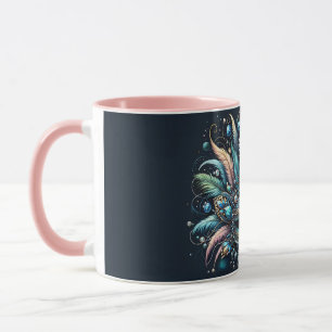 Boho Masquerade Feather Jewel Mask Mug