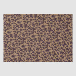 Boho Matisse Botanical Shapes Pattern Black Gold Tissue Paper