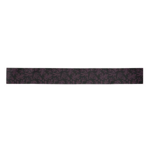 Boho Matisse Botanical Shapes Pattern Black Grey Satin Ribbon