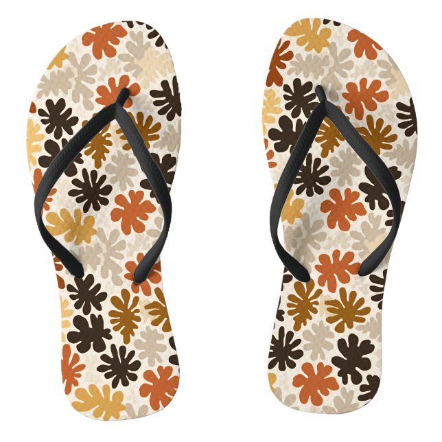Boho Matisse Flower Pattern  Thongs (Footbed)