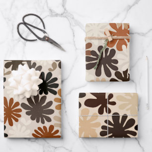 Boho Matisse Flower Pattern  Wrapping Paper Sheet