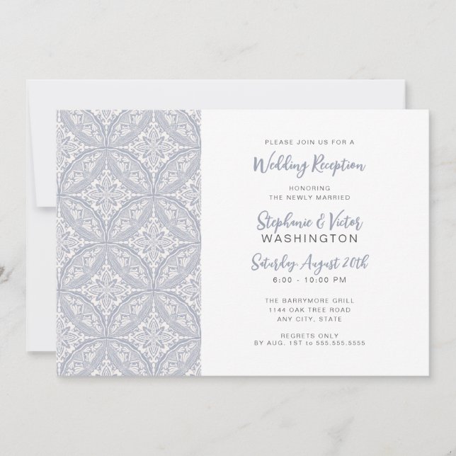 Boho Medallion wedding reception only Invitation (Front)