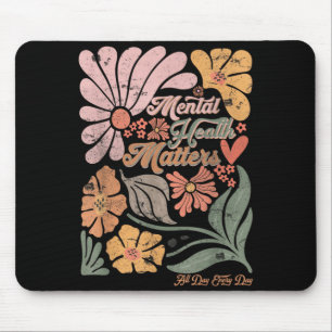 Boho Mental Health All Day Every Day Inspirational Mouse Pad