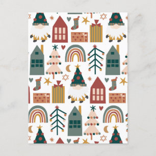 Boho Merry Christmas For Friends Holiday Card