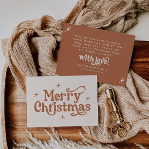 Boho Merry Christmas Holiday Card
