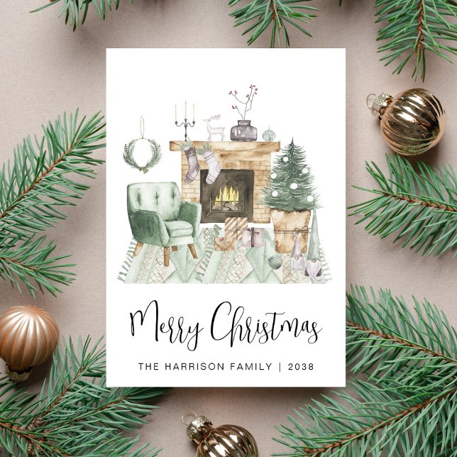 Boho Merry Christmas Holiday Card (Creator Uploaded)