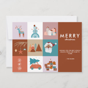 BOHO MERRY CHRISTMAS   Seasonal Greeting Card