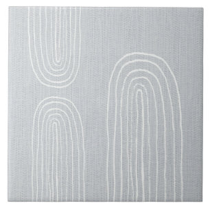 Boho Mid Century Chic Rainbow Ceramic Tile