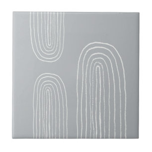 Boho Mid Century Chic Rainbow Ceramic Tile