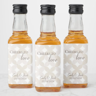 Boho Mini Bottle Label Stickers, Cheers to LOVE