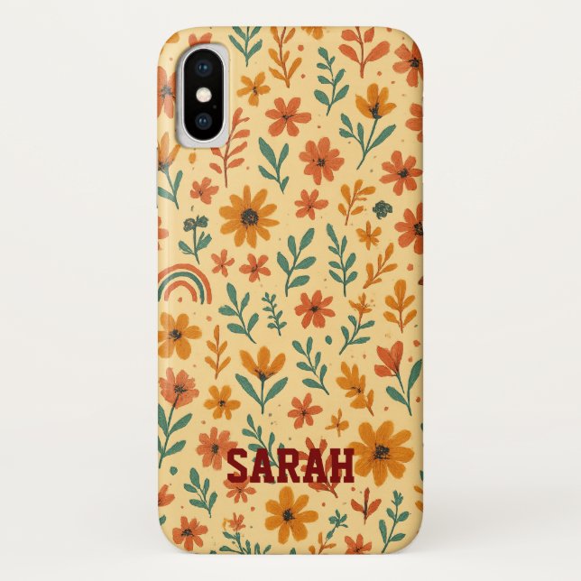 Boho Mini Floral Case-Mate iPhone Case (Back)