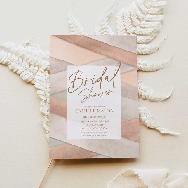 Boho Minimal Bridal Shower Invitation (Creator Uploaded)