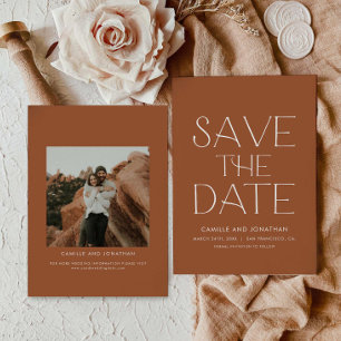 Boho Minimal Photo Save the Date