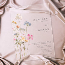 Boho Minimal Pressed Wildflower Botanical Wedding