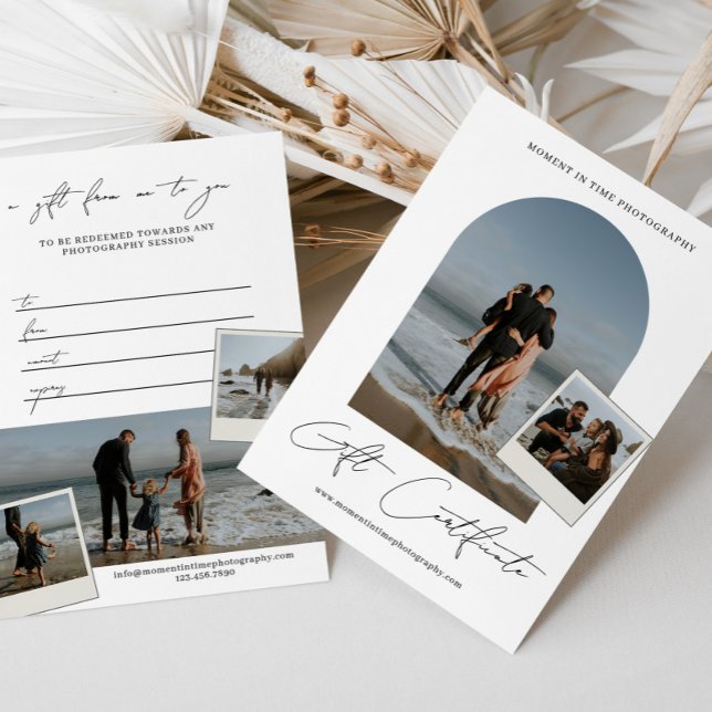 Boho Minimal Snapshot Photos Photography Gift Card (Creator Uploaded)