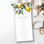 Boho Minimal Yellow Lemon Garden Wedding Program<br><div class="desc">Boho Watercolor Yellow Lemon Garden Theme Collection.- it's an elegant script watercolor Illustration of boho yellow lemon bunch perfect for your summer spring and country boho wedding & parties. It’s very easy to customise, with your personal details. If you need any other matching product or customisation, kindly message via Zazzle....</div>