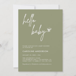 Boho Minimalist Baby Shower Gender Neutral Invitation