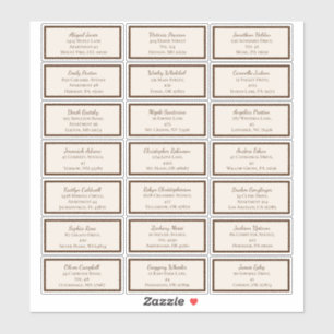 Boho Minimalist Baby Shower Guest Address Labels