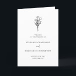 Boho Minimalist Botanicals Black and White Wedding Program<br><div class="desc">Share the wedding details with your family and friends with this customisable wedding program booklet.  It features a minimalist floral bouquet line art. This black and white wedding booklet is perfect for any wedding theme and season. Matching items are available.</div>
