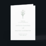 Boho Minimalist Botanicals Sage Green Wedding Program<br><div class="desc">Share the wedding details with your family and friends with this customisable wedding program booklet.  It features a minimalist floral bouquet line art. This sage green and white wedding booklet is perfect for any wedding theme and season. Matching items are available.</div>