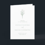 Boho Minimalist Botanicals Sage Green Wedding Program<br><div class="desc">Share the wedding details with your family and friends with this customisable wedding program booklet.  It features a minimalist floral bouquet line art. This sage green and white wedding booklet is perfect for any wedding theme and season. Matching items are available.</div>