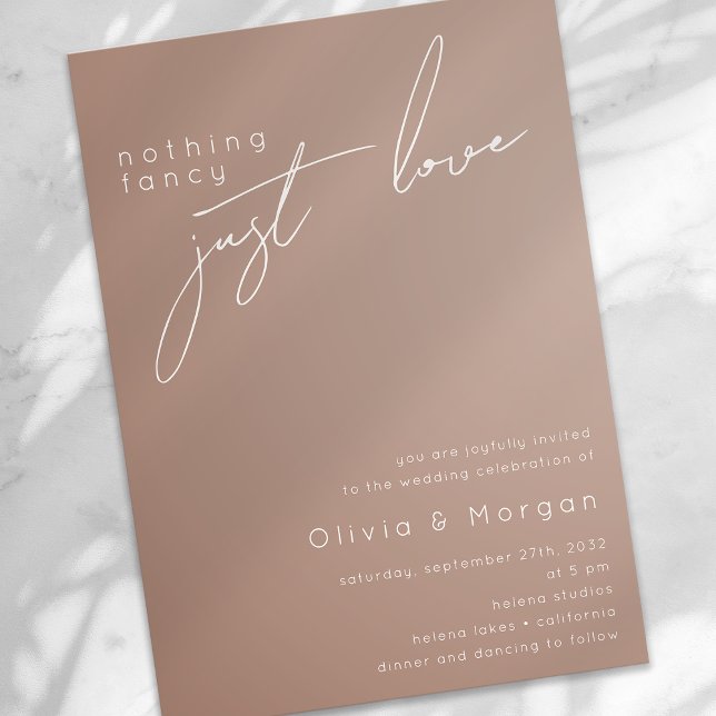 Boho Minimalist Calligraphy Script Wedding Invitation (Creator Uploaded)