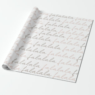 Boho Minimalist Falala Pink Wrapping Paper Sheets