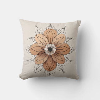 Boho minimalist flower cushion