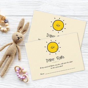 Boho Minimalist Here Comes The Son Baby Shower Enclosure Card