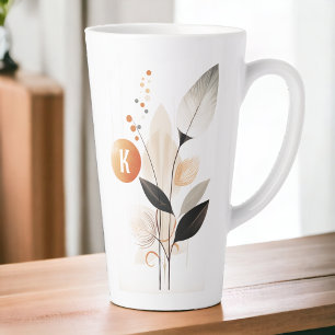 Boho Minimalist Initial Latte Mug