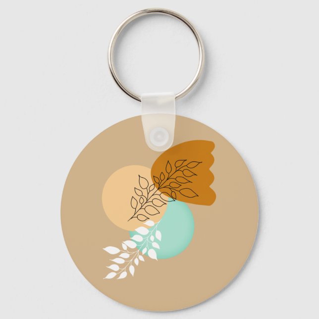 BOHO MINIMALIST LEAVES KEY RING (Front)