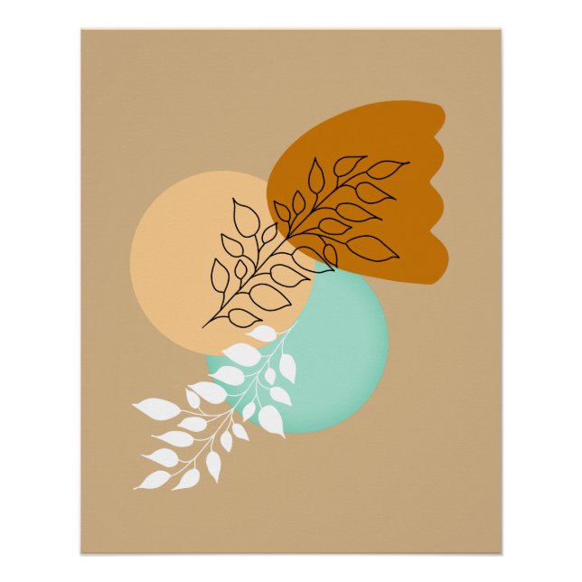BOHO MINIMALIST LEAVES POSTER (Front)