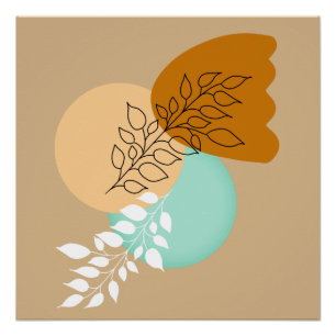 BOHO MINIMALIST LEAVES POSTER