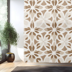 Boho Minimalist Mandala Shower Curtain