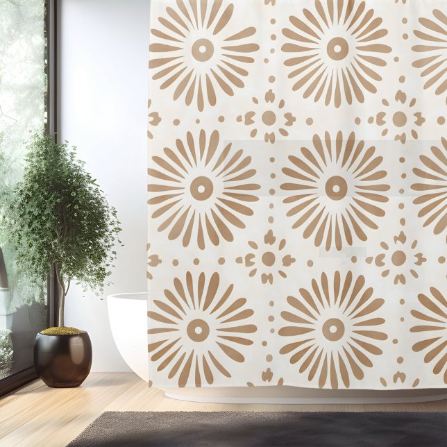 Boho Minimalist Mandala Shower Curtain (Creator Uploaded)