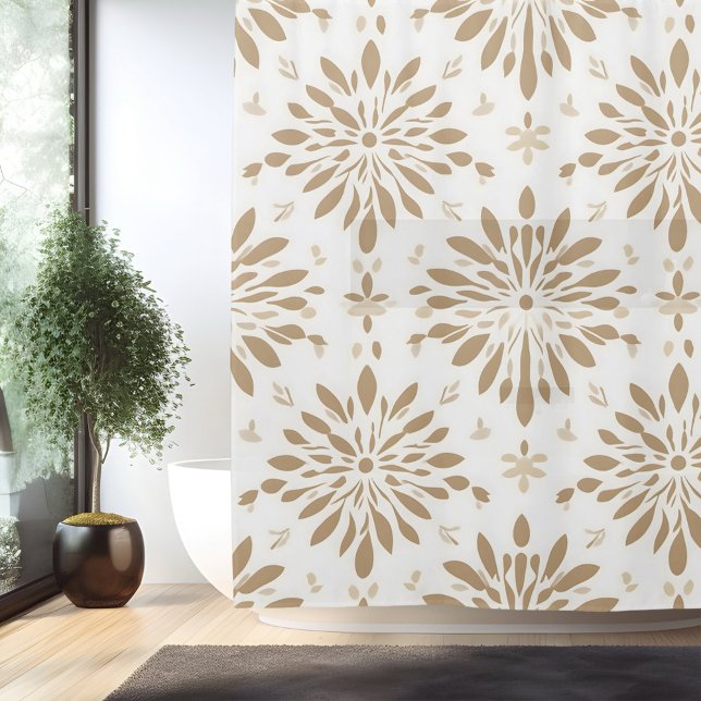 Boho Minimalist Mandala Shower Curtain (Creator Uploaded)