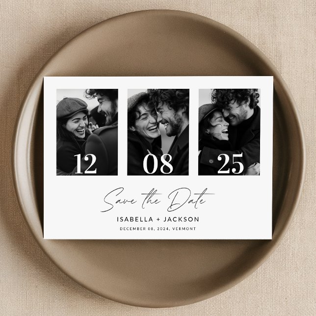 Boho Minimalist Photo Save the Date Invitation (Creator Uploaded)