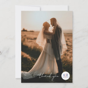 Boho Minimalist Spring Floral Wedding Thank You Card