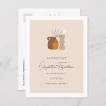 Boho Minimalist Vases Save the Date 