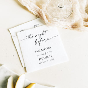 Boho Minimalist Wedding Cocktail Paper  Napkin
