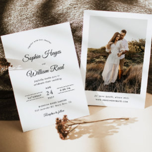 Boho Minimalist Wedding Invitation