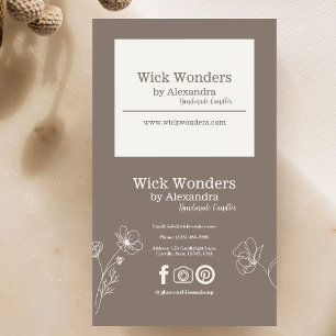 Boho Minimalistic Candle Making Business Card